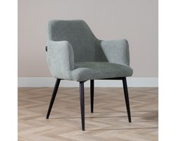 Bronx71® Scandinavische eetkamerstoel Lars groen gerecyclede stof - stoel