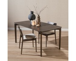 Bronx71® Scandinavische eettafel Cala walnoot 220 x 100 cm