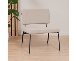 Bronx71® Scandinavische fauteuil Espen beige gerecyclede stof