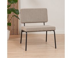 Bronx71® Scandinavische fauteuil Espen taupe gerecyclede stof