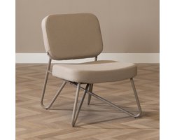 Bronx71® Scandinavische fauteuil Viggo taupe gerecyclede stof