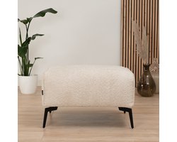 Bronx71® Scandinavische hocker Vegas bouclé beige