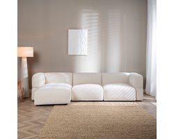 Bronx71® Scandinavische hoekbank Karla off white links 3-zits