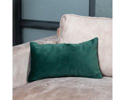 Bronx71® Sierkussen Anna velvet donkergroen 25 x 45 cm