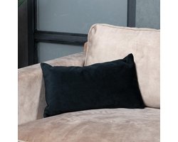 Bronx71® Sierkussen Anna velvet zwart 25 x 45 cm