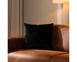 Bronx71® Sierkussen Anna velvet zwart 45 x 45 cm