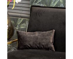 Bronx71® Sierkussen Beau velvet antraciet 25 x 45 cm