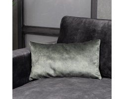 Bronx71® Sierkussen Beau velvet donkergroen 25 x 45 cm