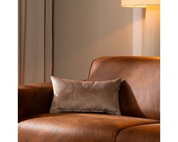Bronx71® Sierkussen Beau velvet taupe 25 x 45 cm