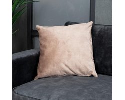 Bronx71® Sierkussen Beau velvet taupe 45 x 45 cm