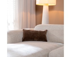 Bronx71® Sierkussen Day chenille chocolate brown 25 x 45