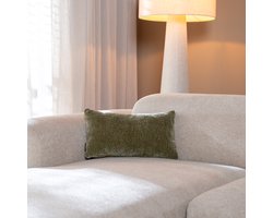 Bronx71® Sierkussen Day chenille groen 25 x 45