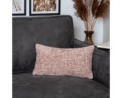 Bronx71® Sierkussen Feline chenille stof roze 25 x 45 cm