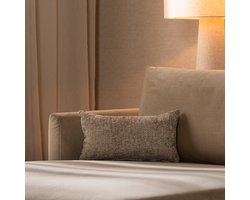 Bronx71® Sierkussen Feline chenille stof taupe 25 x 45 cm