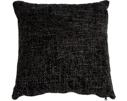 Bronx71® Sierkussen Feline chenille stof zwart 45 x 45 cm