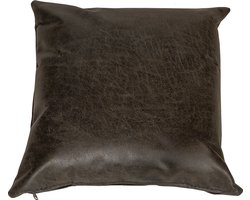 Bronx71® Sierkussen Kyla eco-leer antraciet 45 x 45 cm