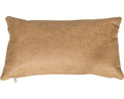 Bronx71® Sierkussen Kyla eco-leer beige 25 x 45 cm
