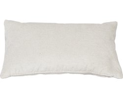 Bronx71® Sierkussen Myles stof gemêleerd wit 25 x 45 cm