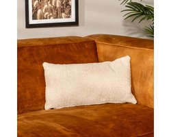 Bronx71® Sierkussen Nora bouclé stof beige 25 x 45 cm