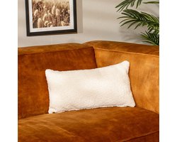 Bronx71® Sierkussen Nora bouclé stof wit 25 x 45 cm