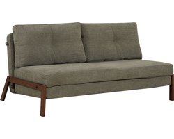 Bronx71® Slaapbank 2 persoons Mikko gerecyclede stof groen - Logeerbed - Vouwbed - Slaapstoel - Zetelbed