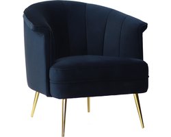 Bronx71® Stoel babykamer Amy velvet blauw