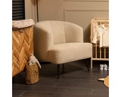 Bronx71® Stoel babykamer bouclé Nora taupe