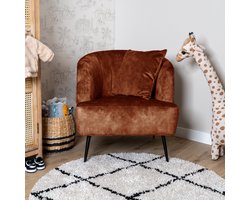 Bronx71® Stoel babykamer velvet Billy koper