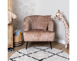 Bronx71® Stoel babykamer velvet Billy taupe