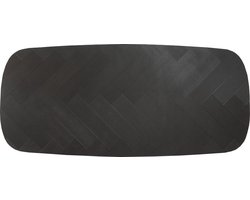Bronx71® Tafelblad Deens ovaal visgraat Olaf PVC zwart 280 x 110 cm