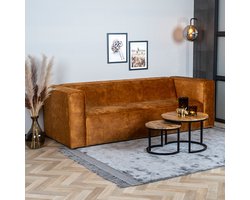 Bronx71® Velvet bank Memphis 3-zits okergeel