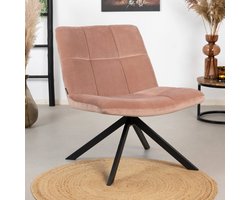 Bronx71® Velvet fauteuil Eevi roze