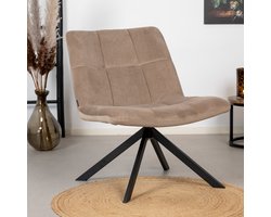 Bronx71® Velvet fauteuil Eevi taupe