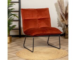 Bronx71® Velvet fauteuil Malaga koper