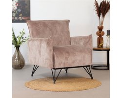 Bronx71® Velvet fauteuil Mika taupe