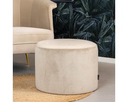 Bronx71® Velvet poef Anna beige