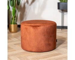 Bronx71® Velvet poef Beau koper