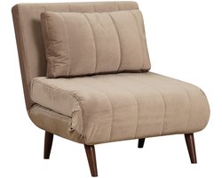 Bronx71® Velvet slaapfauteuil Hanna taupe