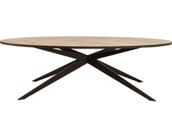 Bronx71® Visgraat eettafel ovaal Ilva PVC 280 x 110 cm