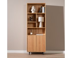 Bronx71® Wandkast Bradley blank eiken 80x220 cm