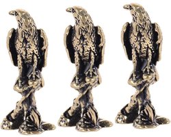 Bronzen Adelaar Beelden - Vogel Sculpturen - Woonkamer Decoratie - Symboliek van Kracht - 4x2x2 CM - Koffie