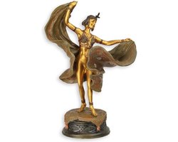 bronzen beeld - danseres - decoratie - 16,1 cm hoog
