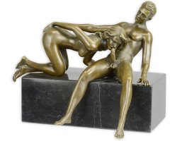 Bronzen beeld - Erotisch sculptuur - Naakt - 15,7 cm hoog