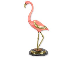 Bronzen beeld - Flamingo - sculptuur - 68,5 cm hoog
