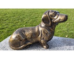Bronzen Beeld Hond Teckel groot