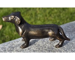 Bronzen Beeld Hond Teckel klein