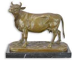 Bronzen beeld - Koe - sculptuur - 29,5 cm hoog