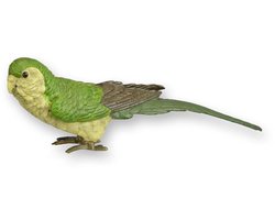 Bronzen beeld - Monniksparkiet, vogel - sculptuur - 5,1 cm hoog