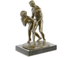 Bronzen beeld - Naakt stel - Erotisch sculptuur - 29,8 cm hoog