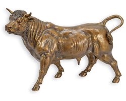 Bronzen beeld - Stier - sculptuur - 28 cm hoog